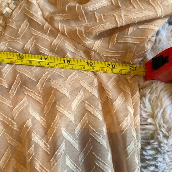 Anthropologie One September Elegant Pink Lace-Trimmed Dress SIZE L - Picture 13 of 13